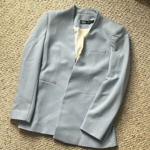ZARA baby blue blazer